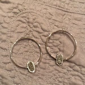 Kendra Scott elora silver hoop earrings
